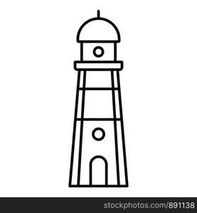 Guide lighthouse icon. Outline guide lighthouse vector icon for web design isolated on white background. Guide lighthouse icon, outline style