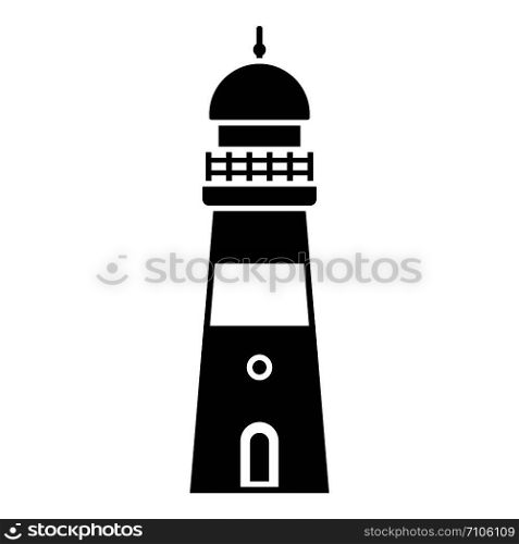 Guide lighthouse icon. Simple illustration of guide lighthouse vector icon for web design isolated on white background. Guide lighthouse icon, simple style