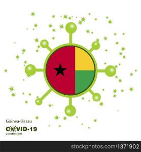 Guinea Bissau Coronavius Flag Awareness Background. Stay home, Stay Healthy. Take care of your own health. Pray for Country