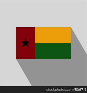 Guinea Bissau flag Long Shadow design vector