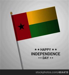 Guinea Bissau Independence day typographic design with flag vector