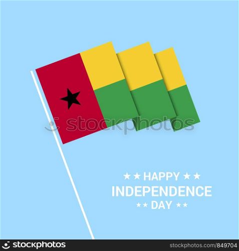 Guinea Bissau Independence day typographic design with flag vector
