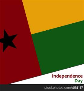 Guinea-Bissau independence day with flag vector illustration for web. Guinea-Bissau independence day