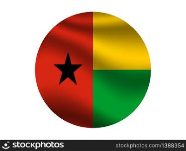 Guinea-Bissau National flag. original color and proportion. Simply vector illustration background, from all world countries flag set for design, education, icon, icon, isolated object and symbol for data visualisation