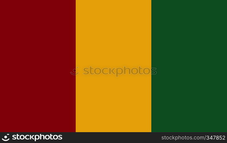 Guinea flag image for any design in simple style. Guinea flag image