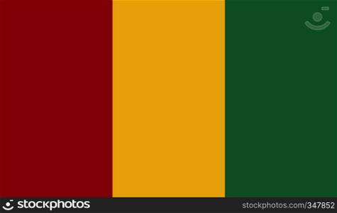 Guinea flag image for any design in simple style. Guinea flag image