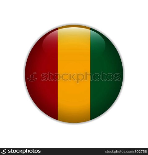 Guinea flag on button