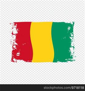 Guinea flag transparent watercolor painted brush Vector Image