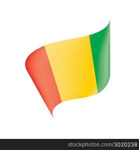 guinea flag, vector illustration. guinea flag, vector illustration on a white background