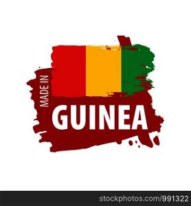 guinea flag, vector illustration on a white background.. guinea flag, vector illustration on a white background