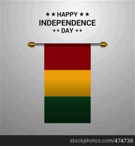 Guinea Independence day hanging flag background