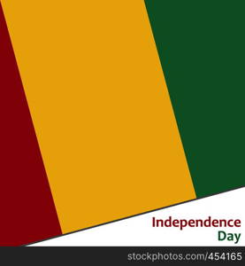 Guinea independence day with flag vector illustration for web. Guinea independence day