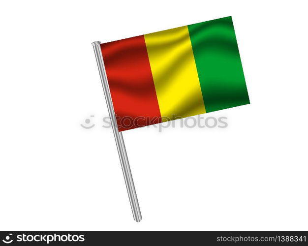 Guinea National flag. original color and proportion. Simply vector illustration background, from all world countries flag set for design, education, icon, icon, isolated object and symbol for data visualisation