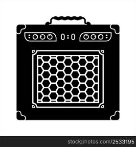 Guitar Amplifier Icon, Amp, Power Amplifier Icon Vector Art Illustration