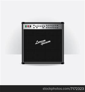 Guitar amplifier set vector illustration