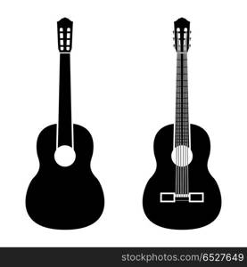 Guitar black icon .