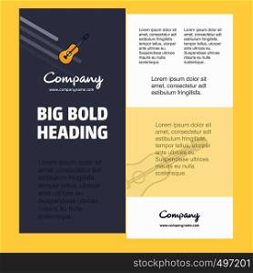 Guitar Business Company Poster Template. with place for text and images. vector background