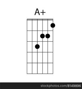 guitar chord icon A  vector illustration design