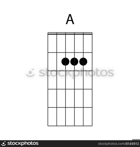 guitar chord icon A vector illustration design