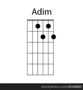 guitar chord icon Adim vector illustration design