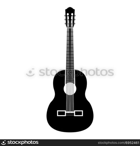 Guitar icon icon black color vector illustration isolated