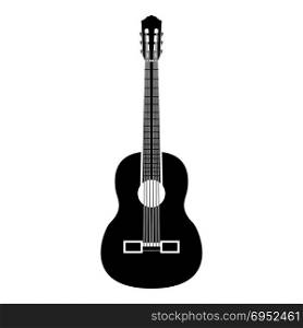 Guitar icon icon black color vector illustration isolated