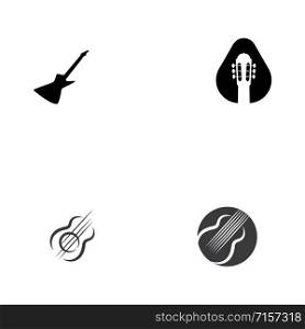 Guitar icon Vector Illustration design Logo template