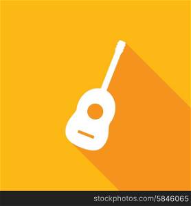 guitar icon with a long shadow