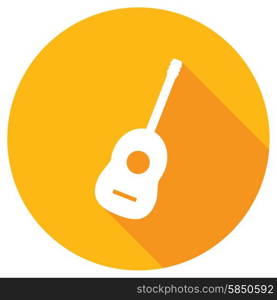guitar icon with a long shadow