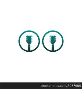 Guitar icons with a music band theme illustration