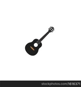 Guitar logo icon template illustration design