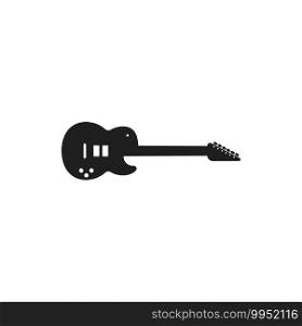 Guitar logo icon template illustration design