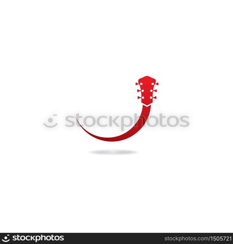 Guitar logo template vector icon design