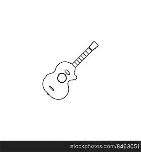 guitar logo vector ,illustration design template.
