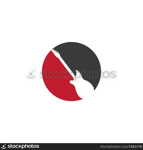 Guitar logo vector template