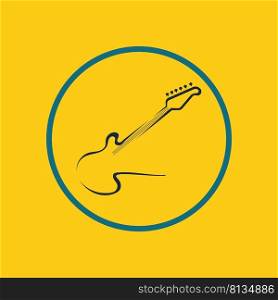 Guitar Music Logo Vector Illustration design template
