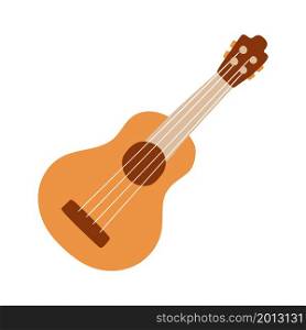 Guitar ukulele. Musical instrument sketch. Cartoon color vector illustration.. Guitar ukulele. Musical instrument sketch. Cartoon color vector illustration