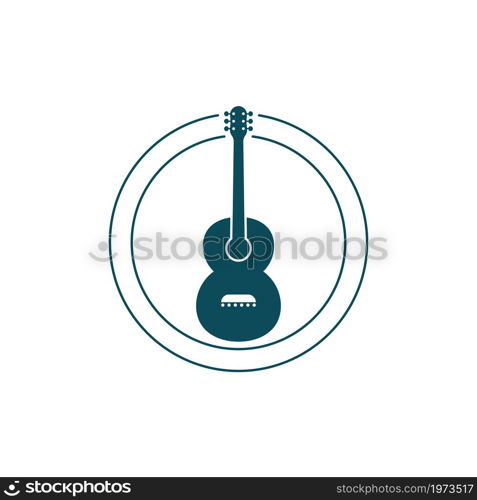 Guitar vector icon illustration design template