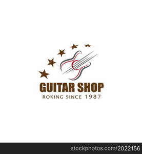 Guitar Wave Logo Template vector symbol nature