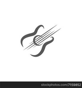 Guitar Wave Logo Template vector symbol nature