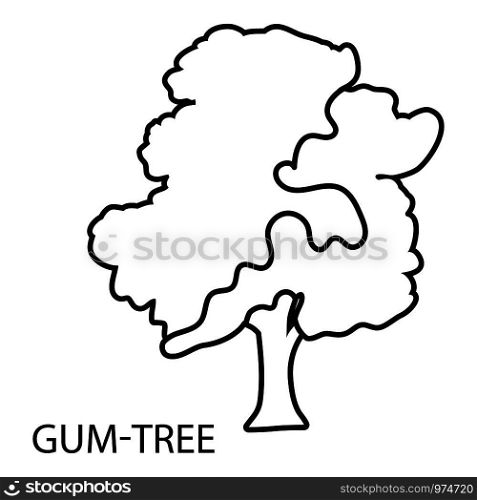 Gum tree icon. Outline illustration of gum tree vector icon for web. Gum tree icon, outline style