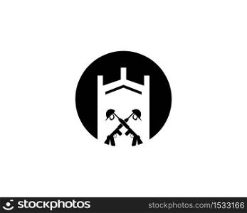 Gun army military icon and symbol vector illustration