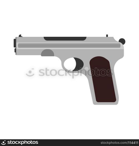 Gun firearm vector rifle illustration weapon pistol icon military isolated design handgun. Symbol security assault