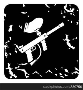 Gun for paintball icon. Grunge illustration of gun for paintball vector icon for web. Gun for paintball icon, grunge style