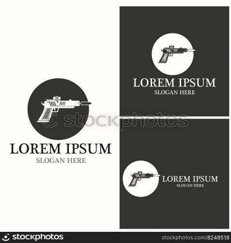 Gun icon and symbol vector template