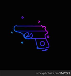 Gun icon design vector