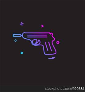 Gun icon design vector 