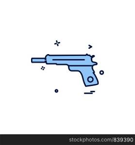 Gun icon design vector