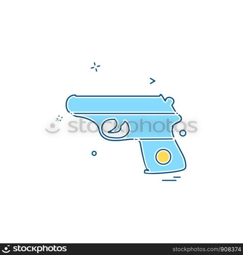 Gun icon design vector