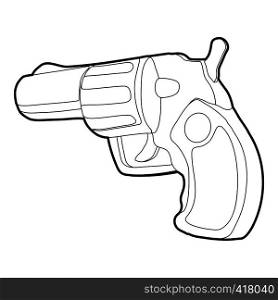 Gun icon. Outline illustration of gun vector icon for web. Gun icon, outline style